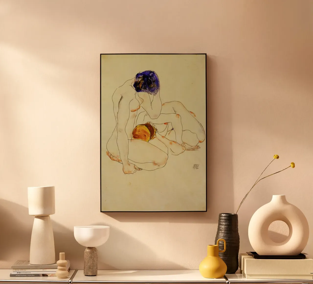 Schiele - Two Friends plexiglass da ARTOTHEK