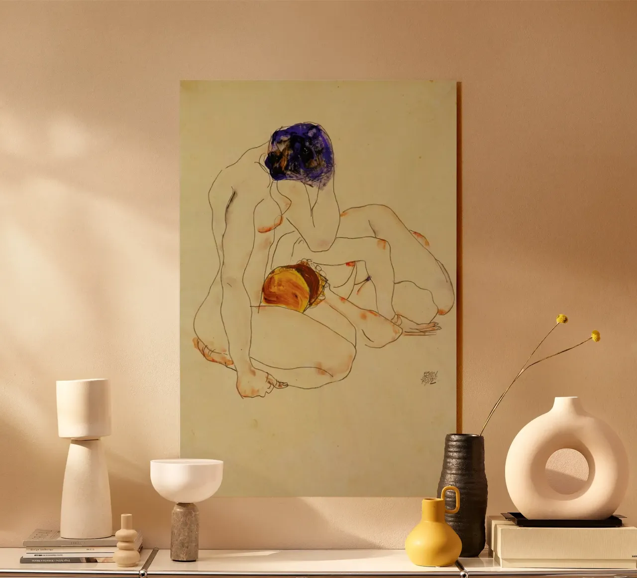 Schiele - Two Friends plexiglass da ARTOTHEK