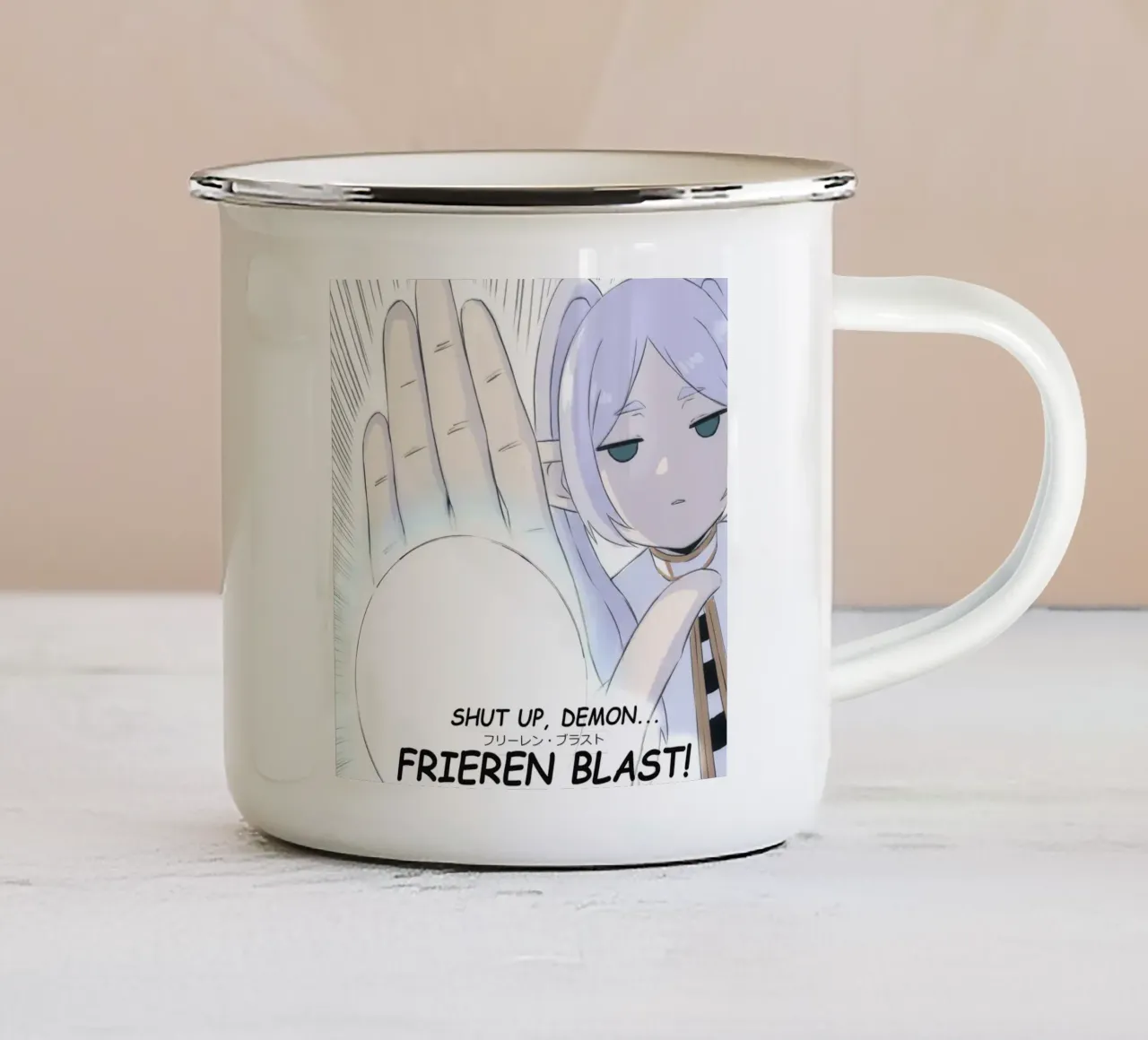 Zitto tazza in smalto da Evie Shop