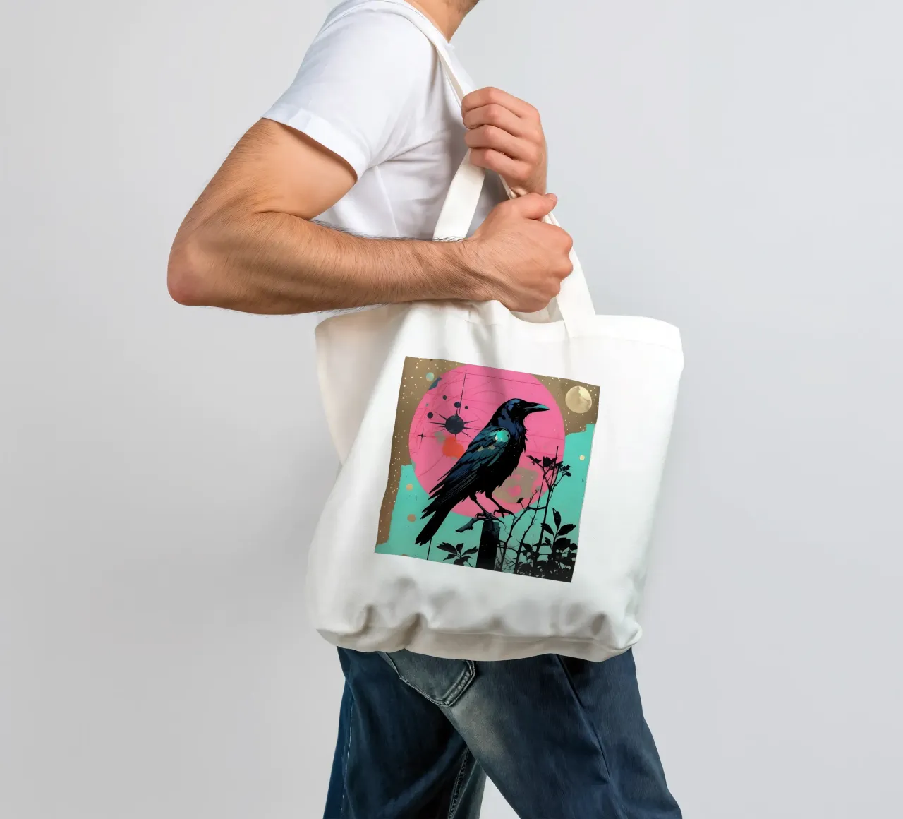 Corvo_Stile_D_1 borsa in juta da Tierisch bunt by LK