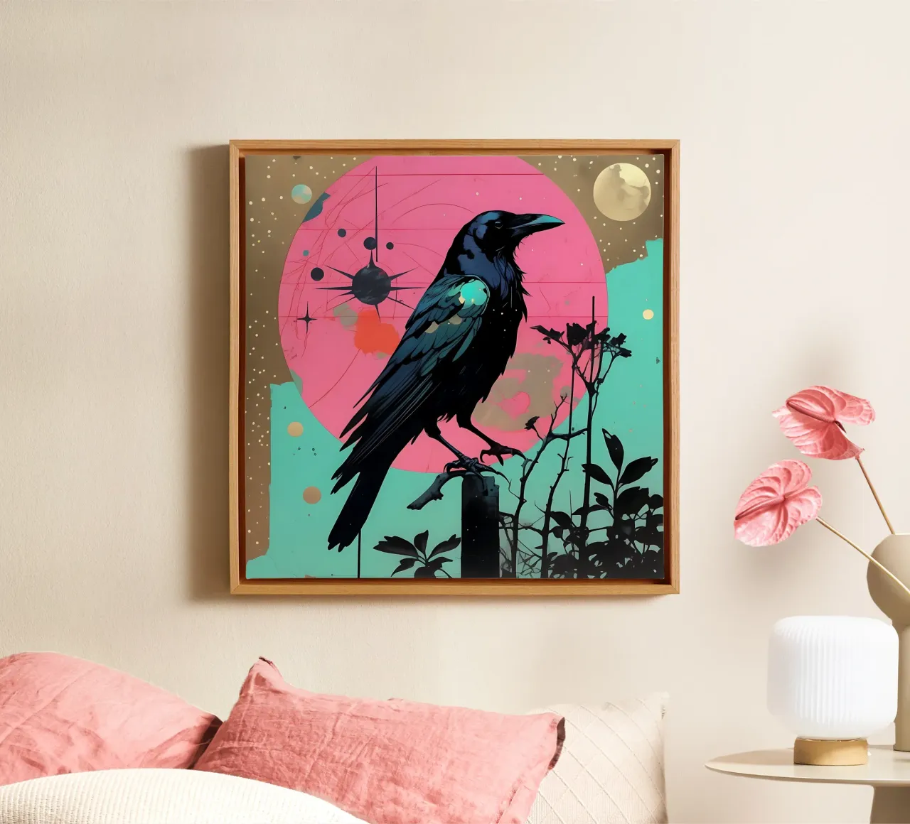 Crow_Style_D_1 canvas by Tierisch bunt by LK