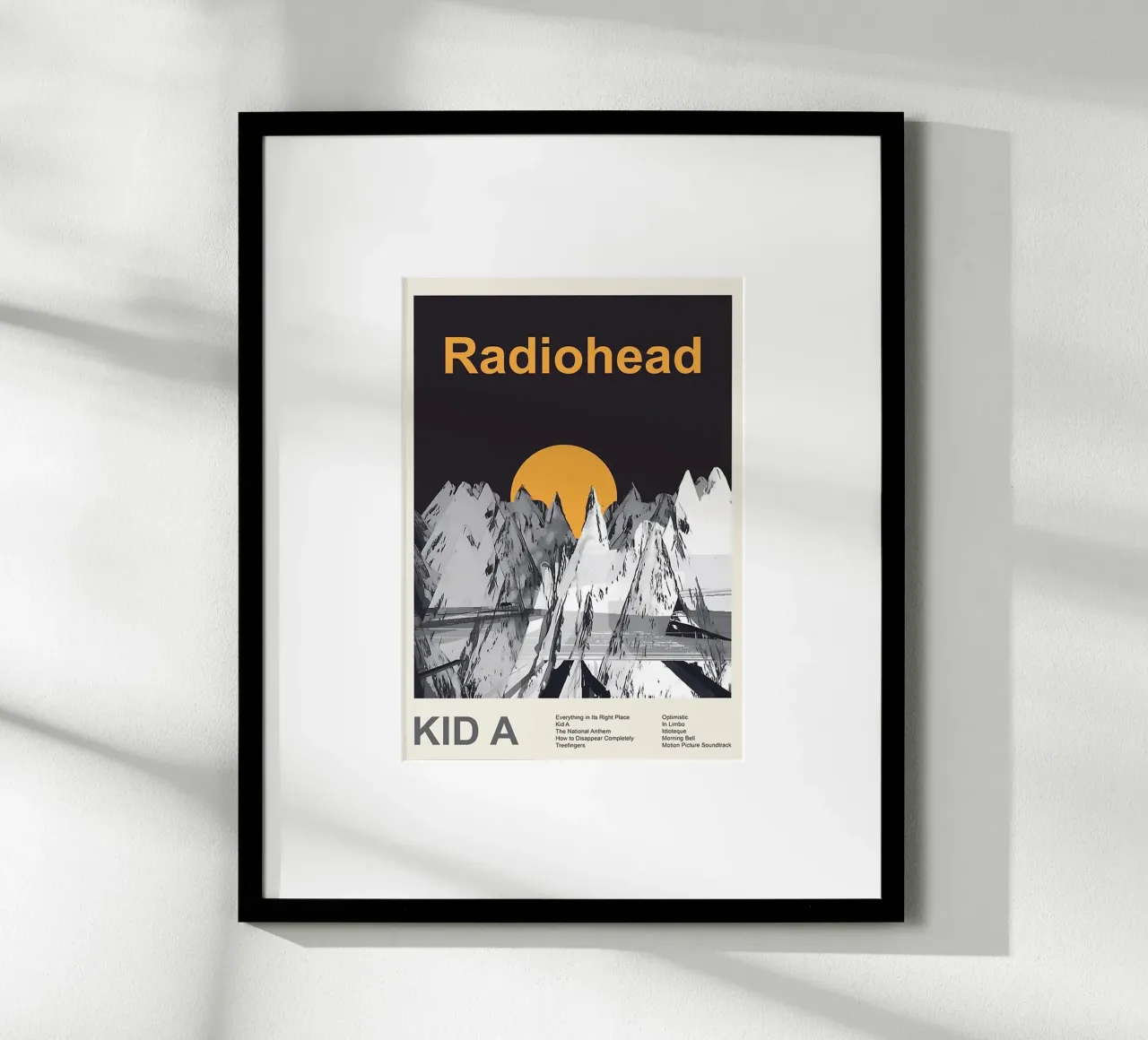Alternative Band 80s poster con telaio in legno da avissta