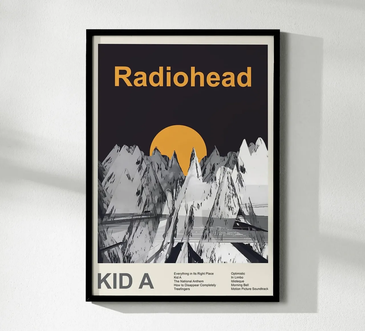 Alternative Band 80s poster con telaio in legno da avissta