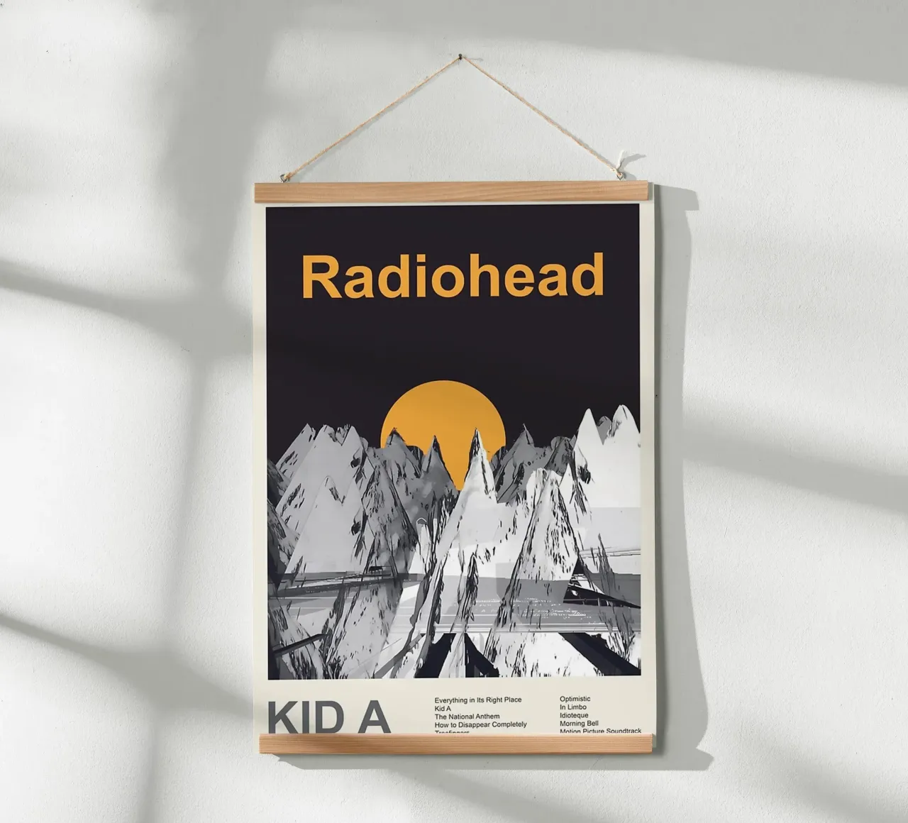 Alternative Band 80s poster con telaio in legno da avissta