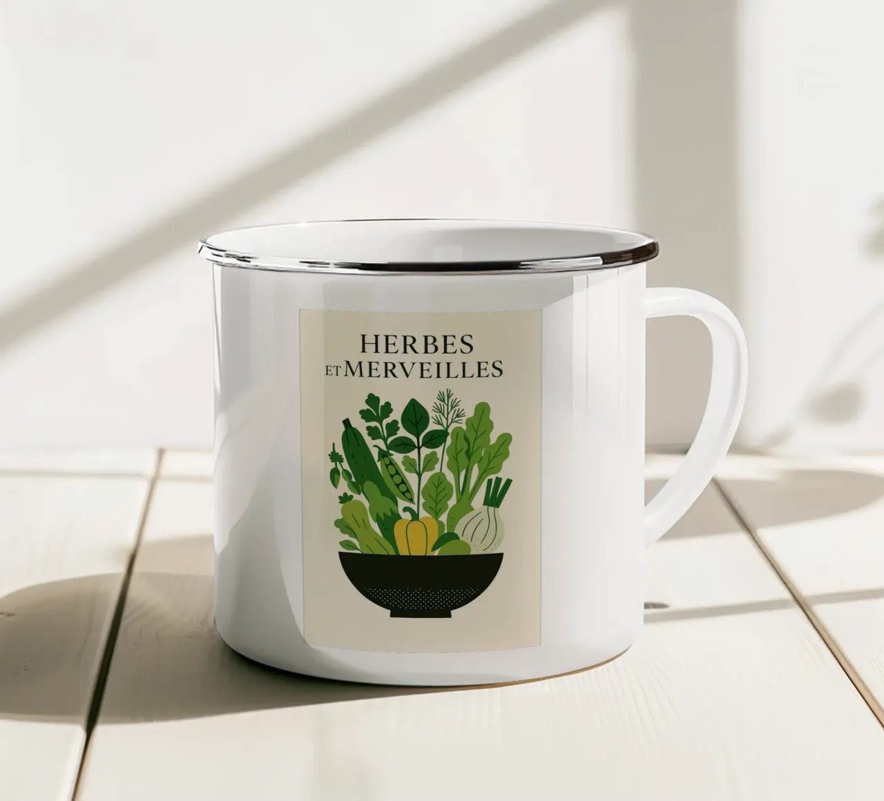 Herbes et Merveilles - La natura al suo meglio tazza in smalto da Pop and Fruits - Affiches & posters