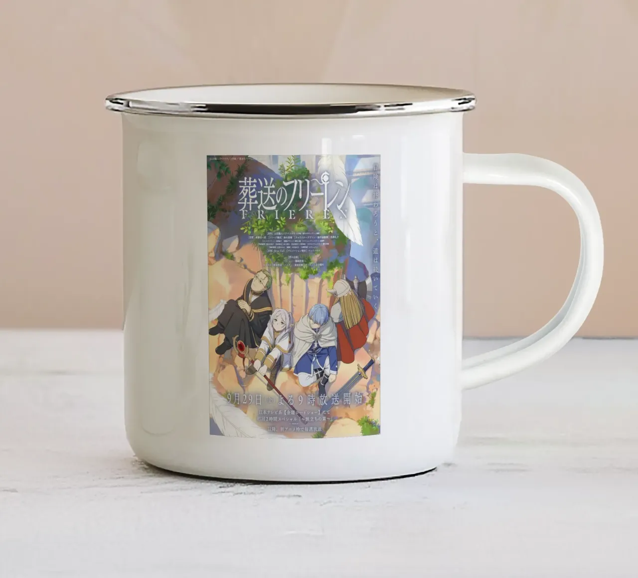 Sousou no Frieren tazza in smalto da Evie Shop