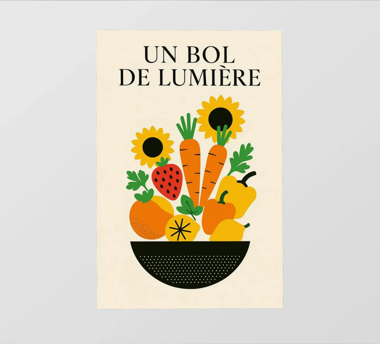 Un Bol de Lumière - Versione Frutti e Fiori telo in pvc da Pop and Fruits - Affiches & posters