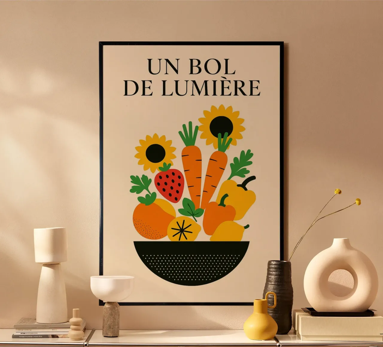 Un Bol de Lumière - Versione Frutti e Fiori carta hahnemühle da Pop and Fruits - Affiches & posters