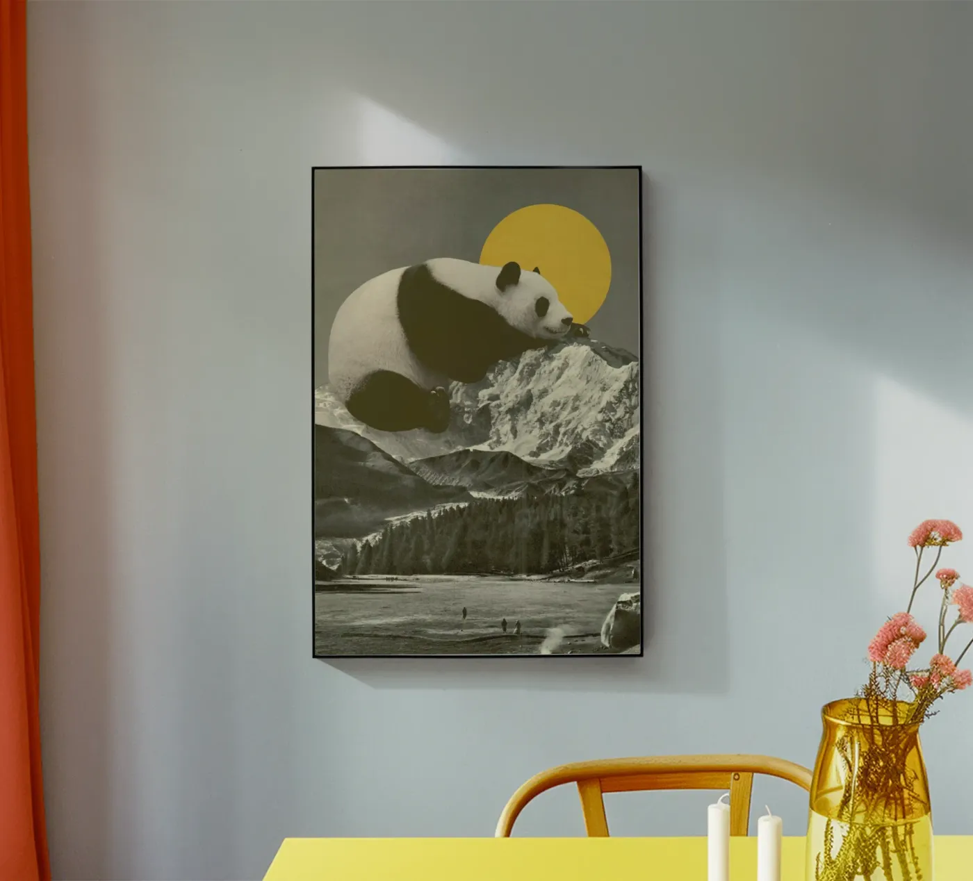 Panda Nap acrylic glass by Florent Bodart