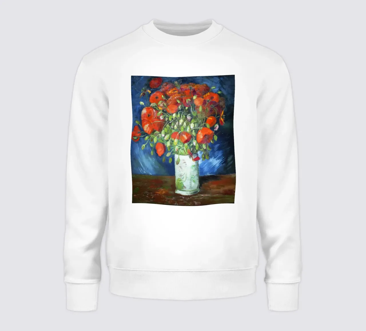 Vaso con papaveri di Vincent van Gogh felpa da Van Gogh Prints