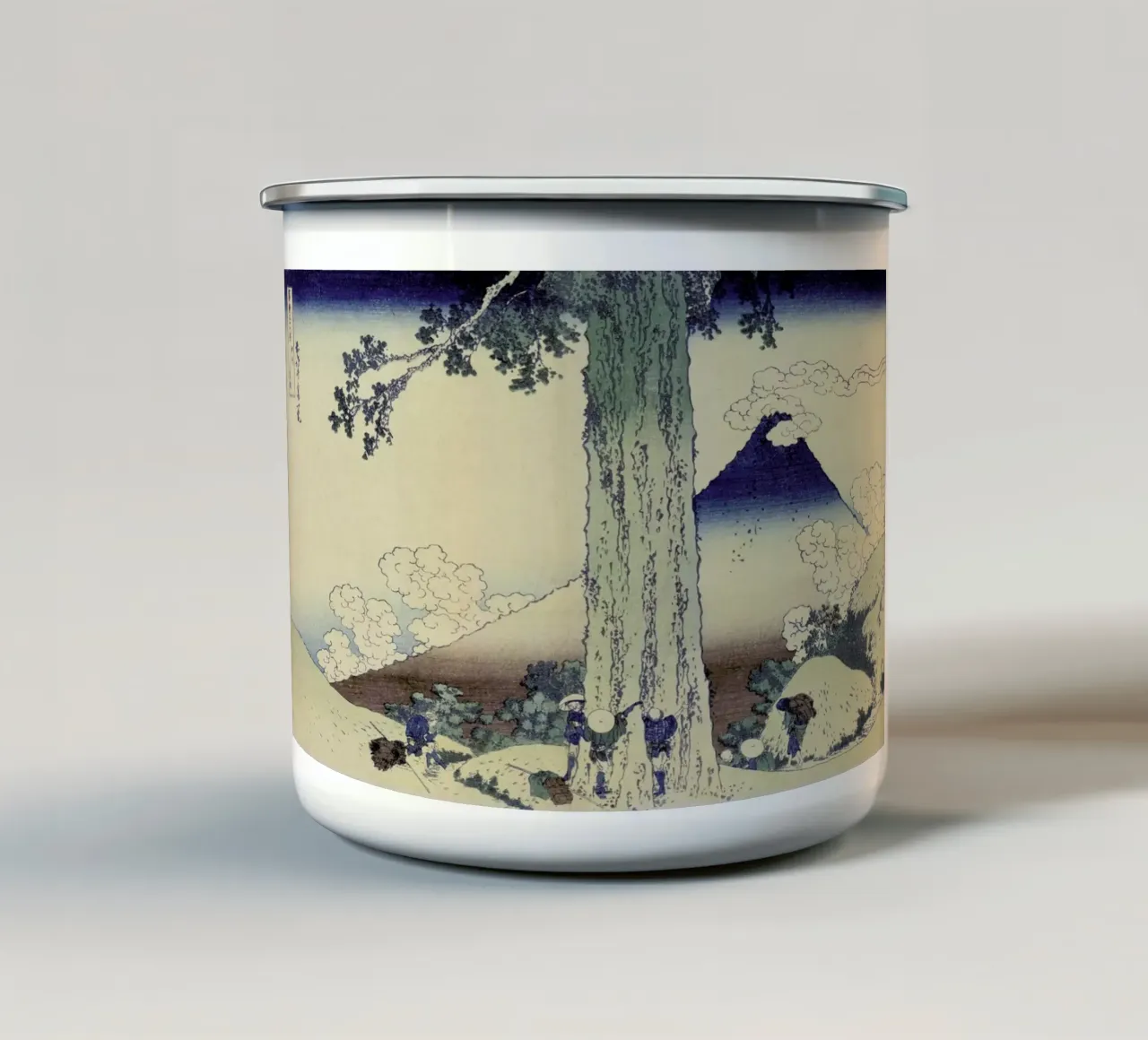Hokusai - Mishima Pass in Kai Province tazza in smalto da ARTOTHEK