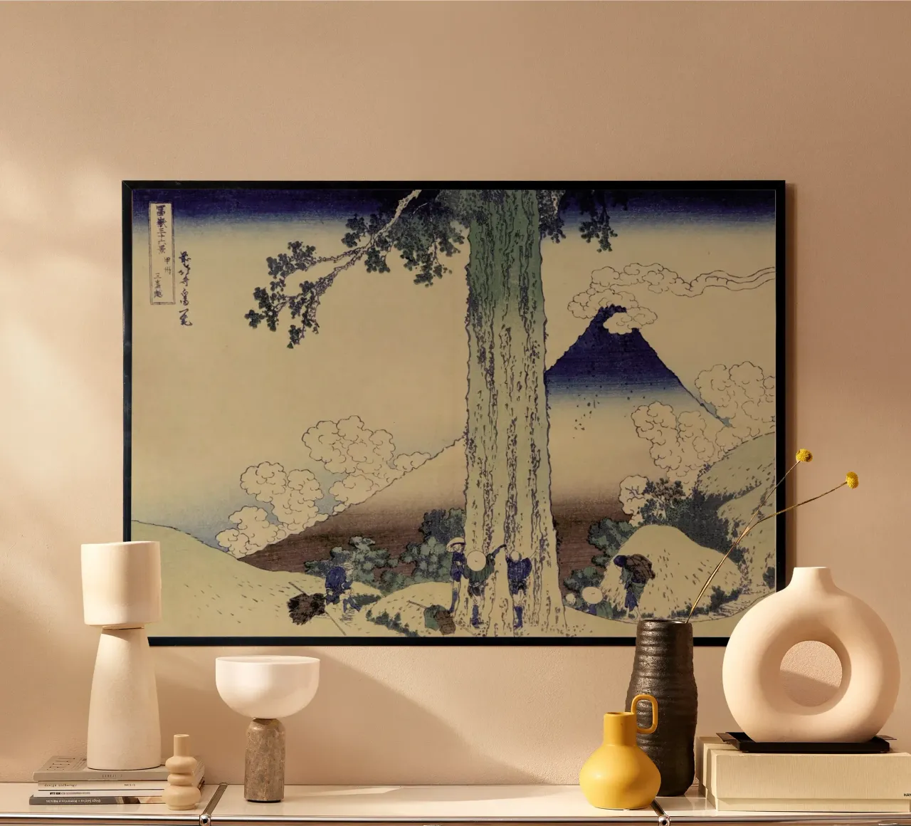 Hokusai - Mishima Pass in Kai Province poster da ARTOTHEK