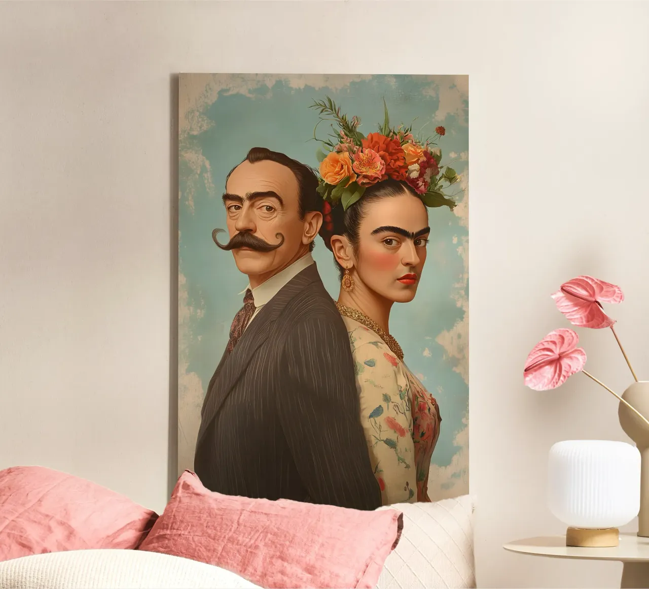 Realisme ontmoet surrealisme canvas met Baklijst van M-Ulrich-Digital Art
