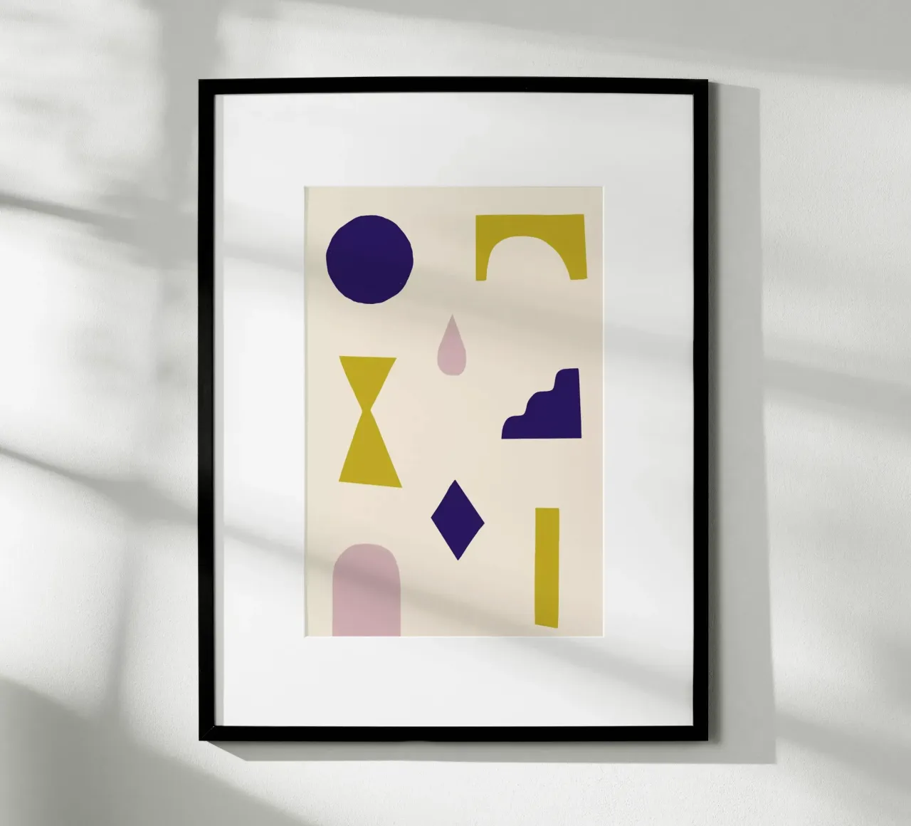 Shapes poster con telaio in legno da Maren Gross