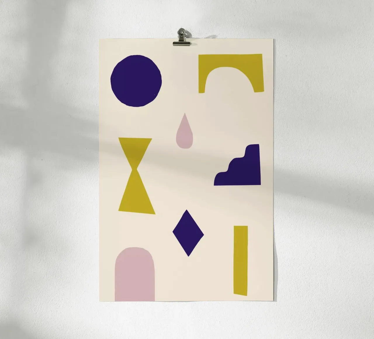 Shapes poster con telaio in legno da Maren Gross