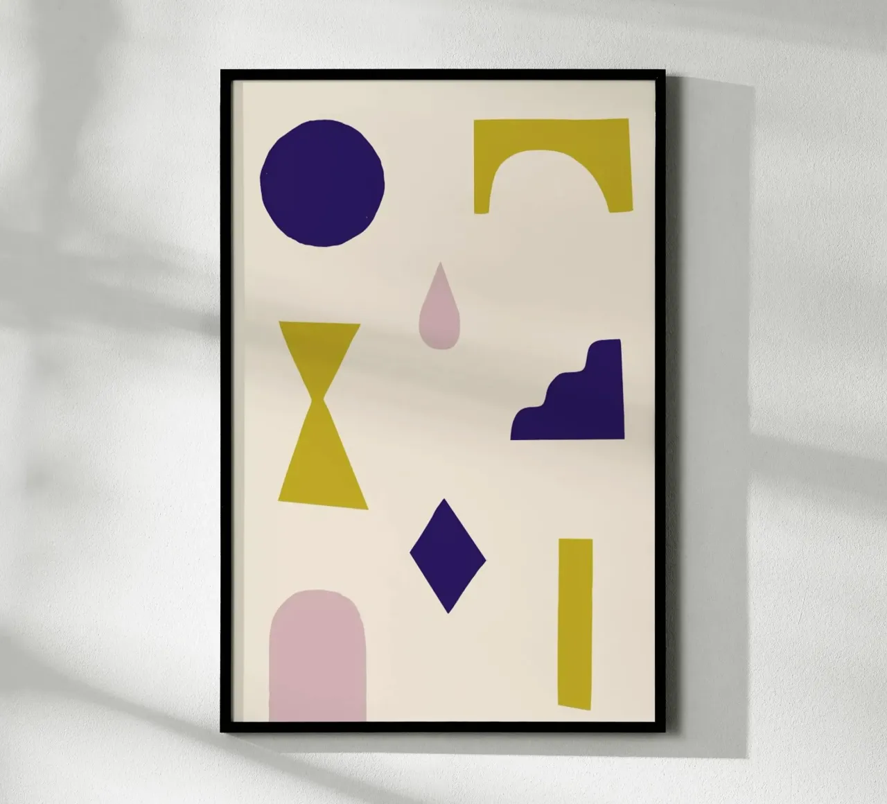 Shapes poster con telaio in legno da Maren Gross