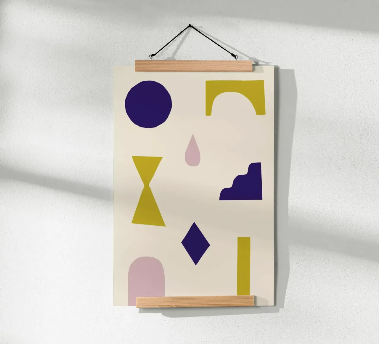 Shapes poster con telaio in legno da Maren Gross