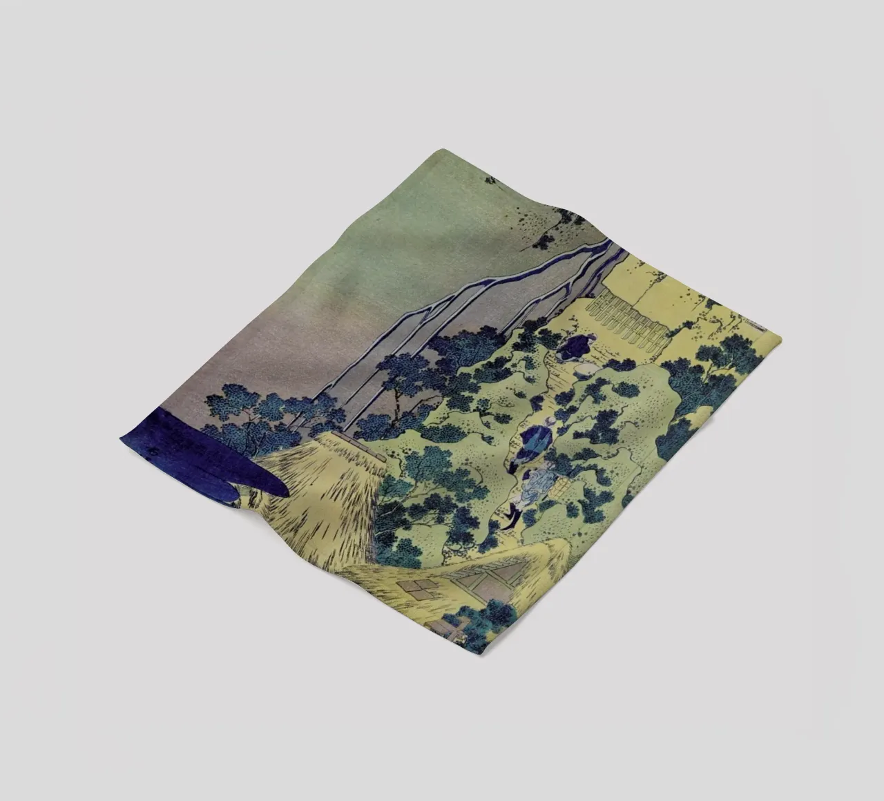 Hokusai - Travellers Climbing up a Steep Hill coperta in pile da ARTOTHEK