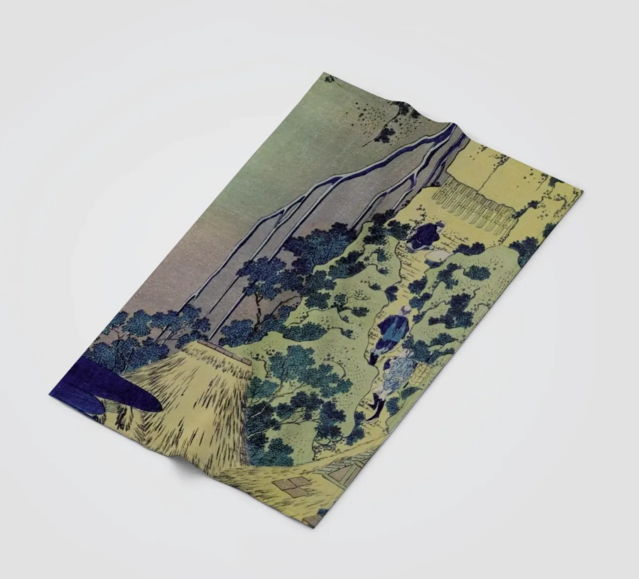 Hokusai - Travellers Climbing up a Steep Hill coperta in pile da ARTOTHEK