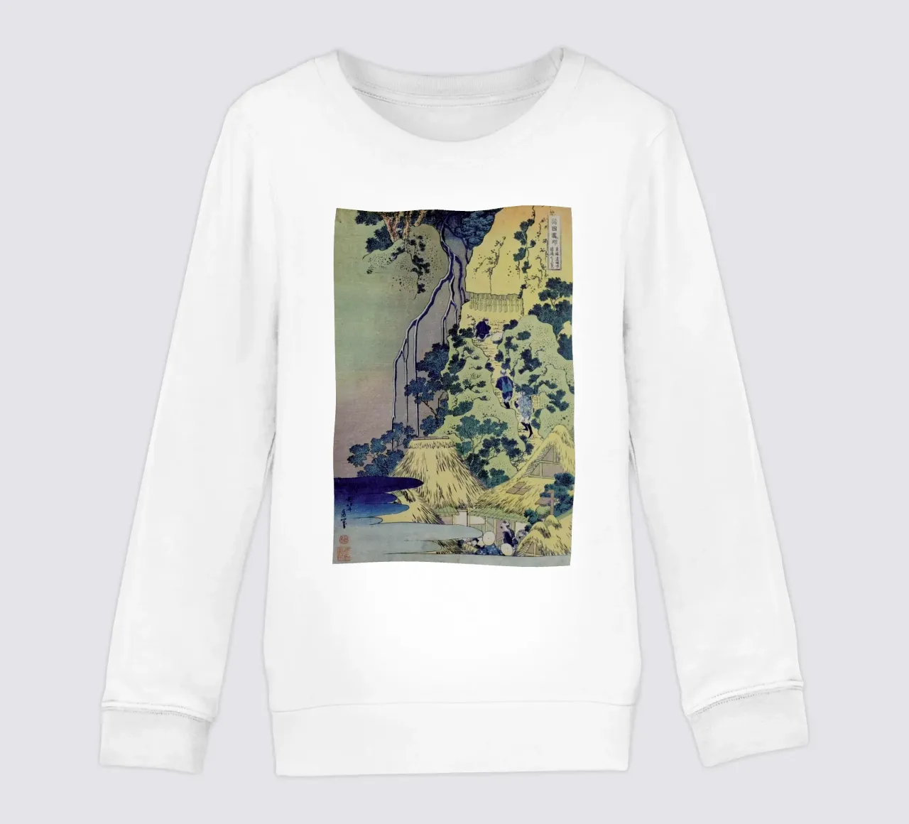 Hokusai - Travellers Climbing up a Steep Hill felpa bambino da ARTOTHEK