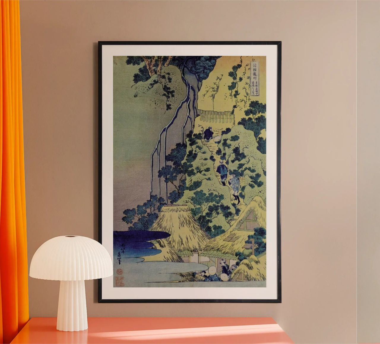 Hokusai - Travellers Climbing up a Steep Hill Poster von ARTOTHEK