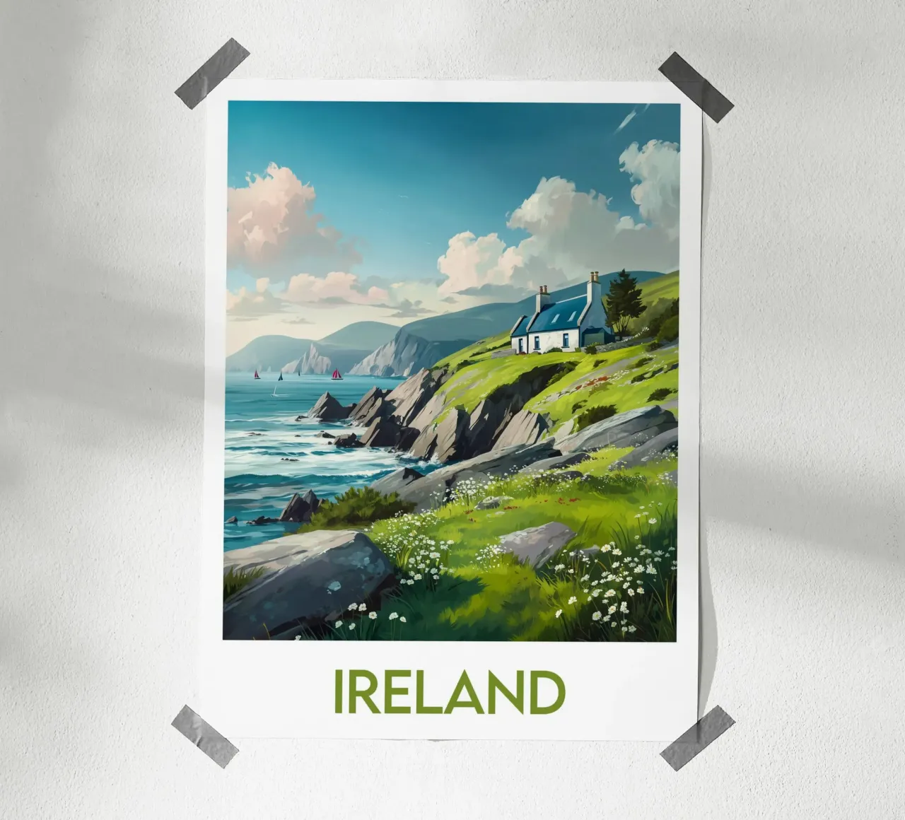 Affiche Irlande poster con telaio in plastica da Frame the World