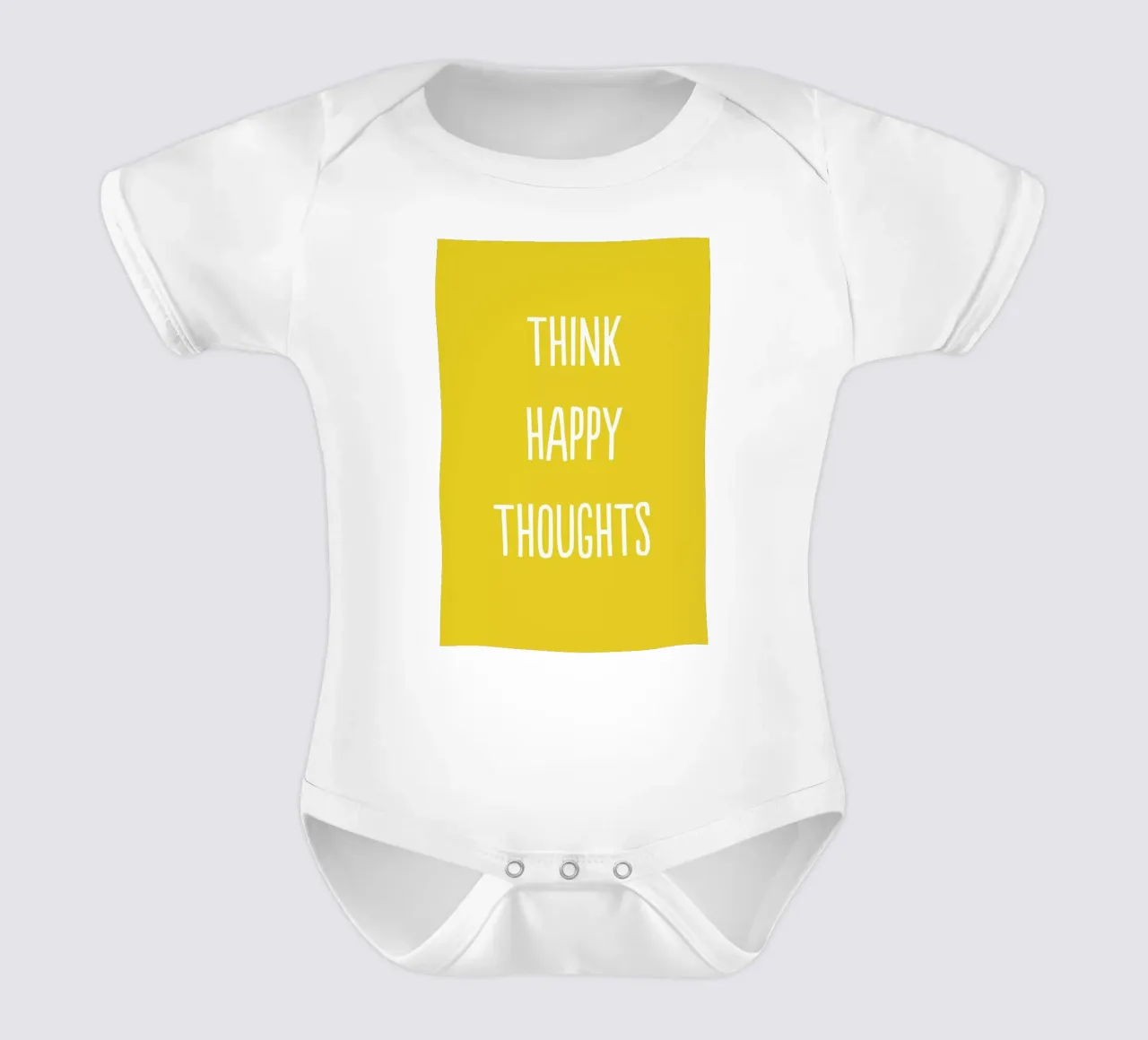 Happy Thoughts body neonato maniche corte da Little Flourishes
