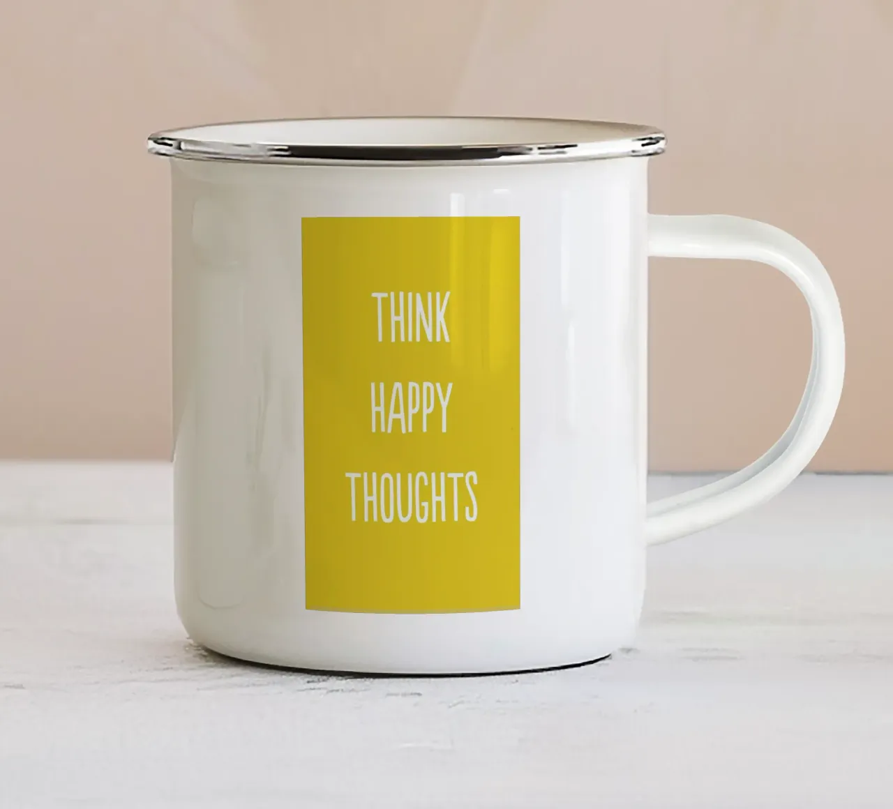 Happy Thoughts tazza in smalto da Little Flourishes