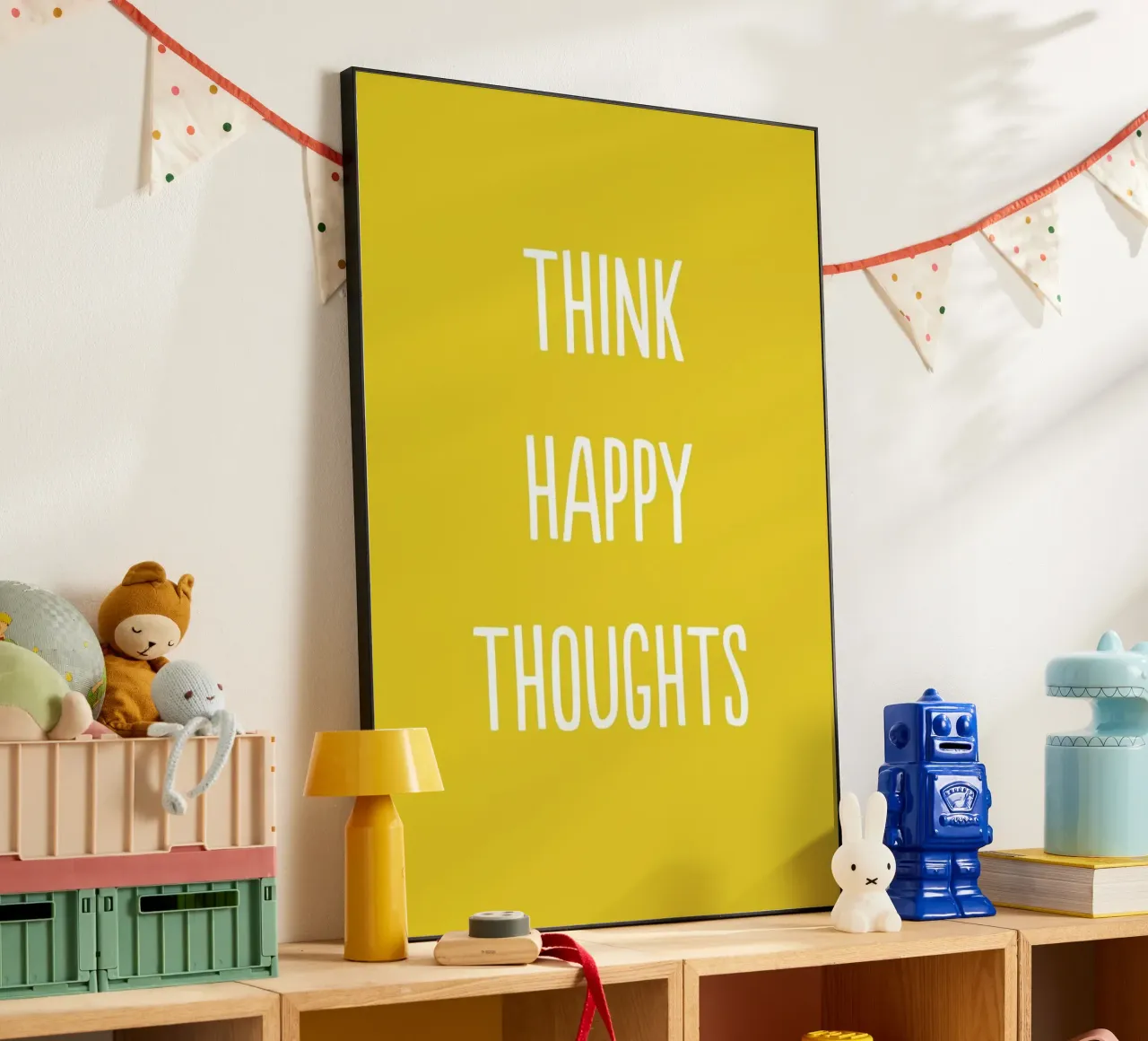 Happy Thoughts alluminio dibond da Little Flourishes