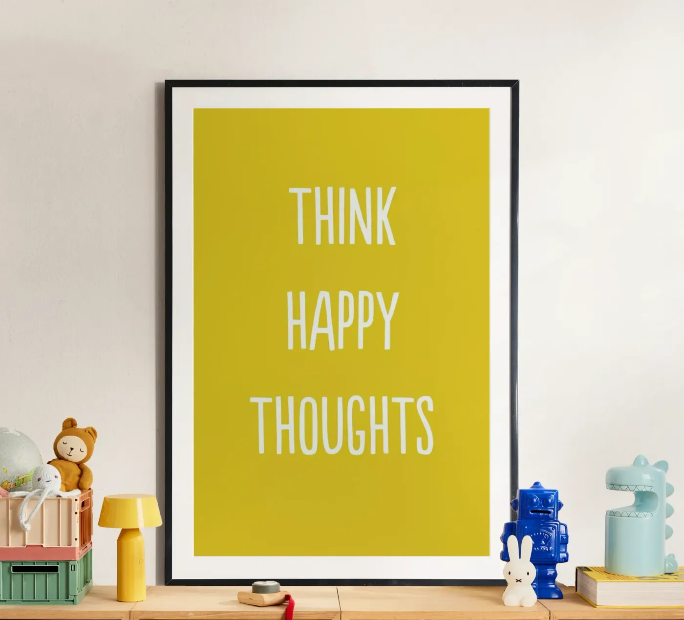 Happy Thoughts poster van Little Flourishes