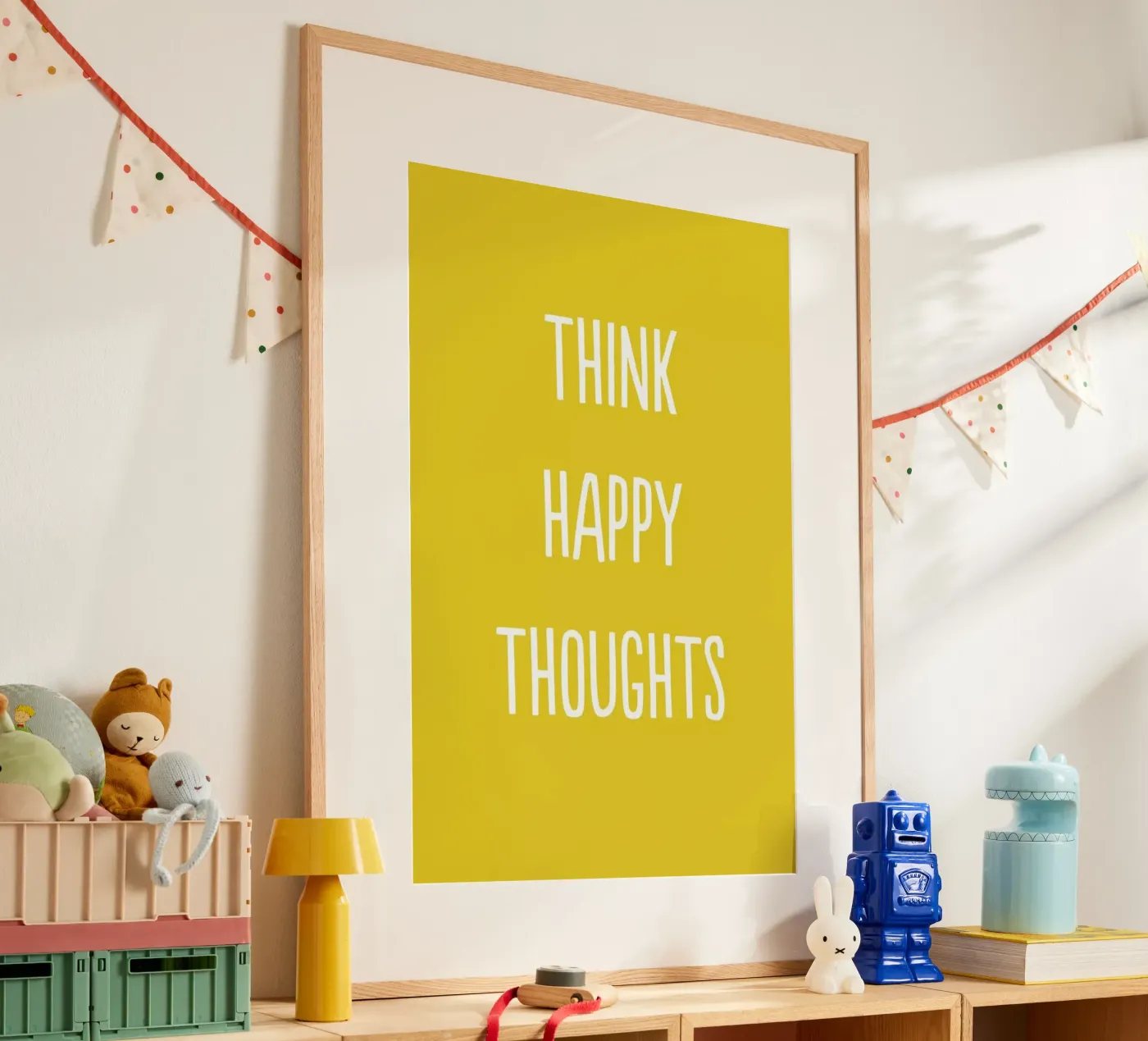 Happy Thoughts poster van Little Flourishes