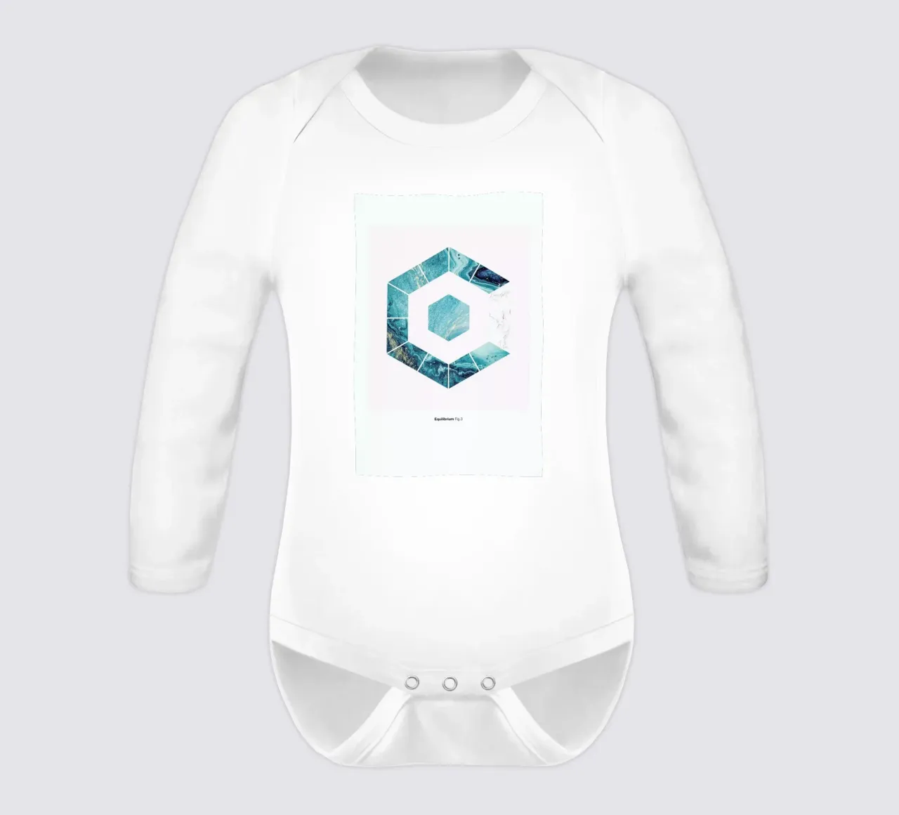 Equilibrium 3 long-sleeve baby romper by LeDieg