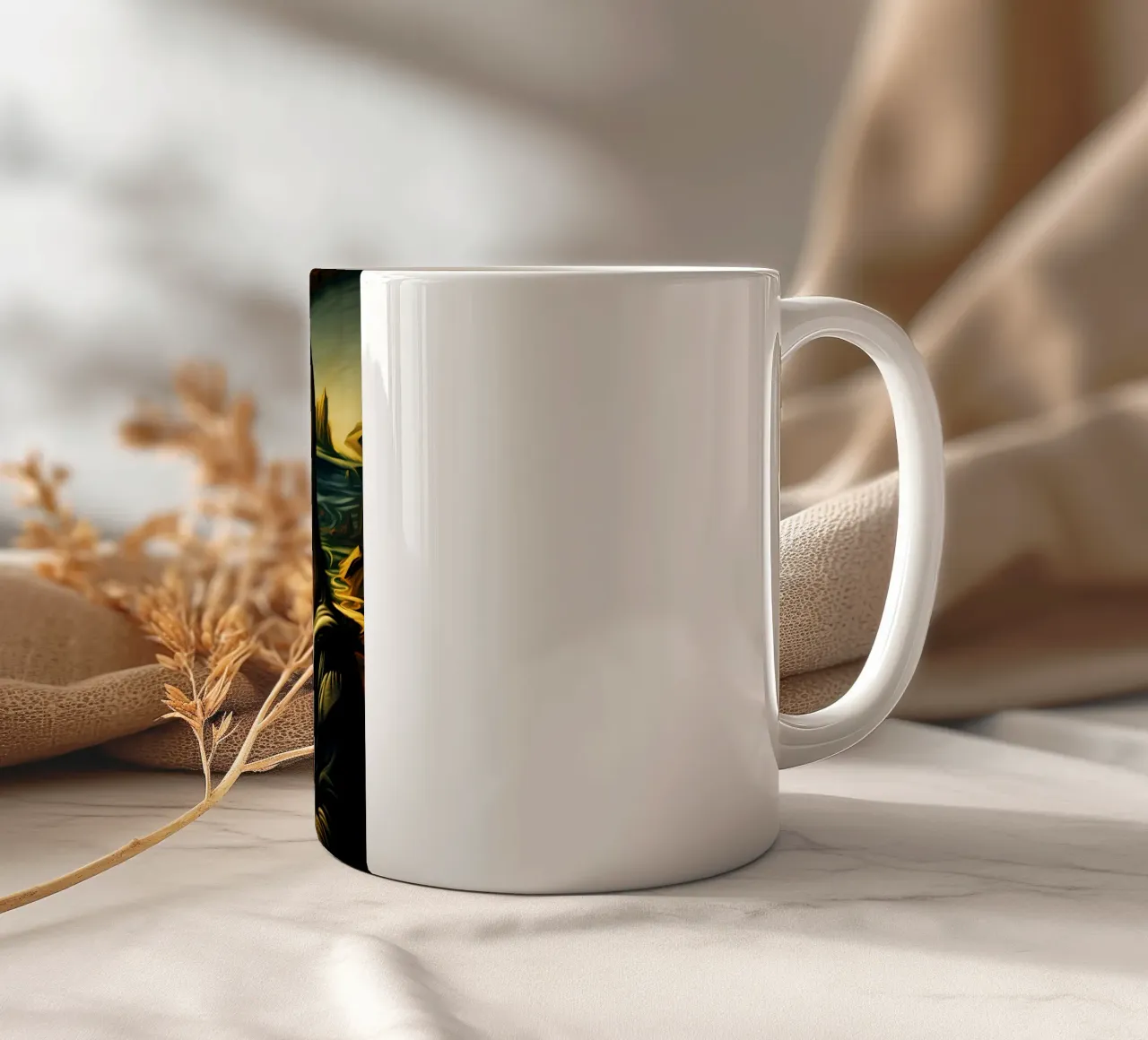 Il pianto di Monna Lisa tazza in ceramica da M-Ulrich-Digital Art