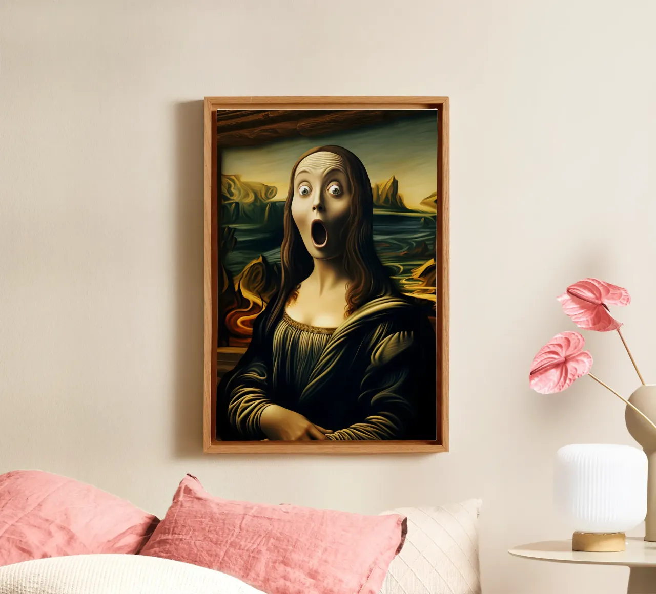 Il pianto di Monna Lisa tela con Cornice a cassetta da M-Ulrich-Digital Art