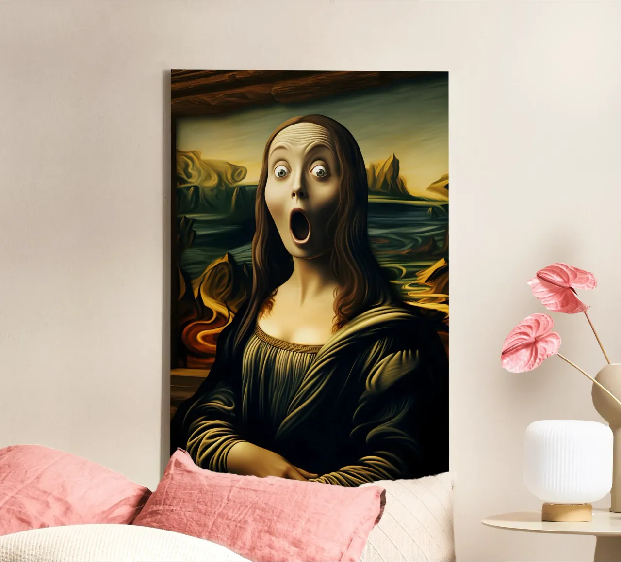 Il pianto di Monna Lisa tela con Cornice a cassetta da M-Ulrich-Digital Art