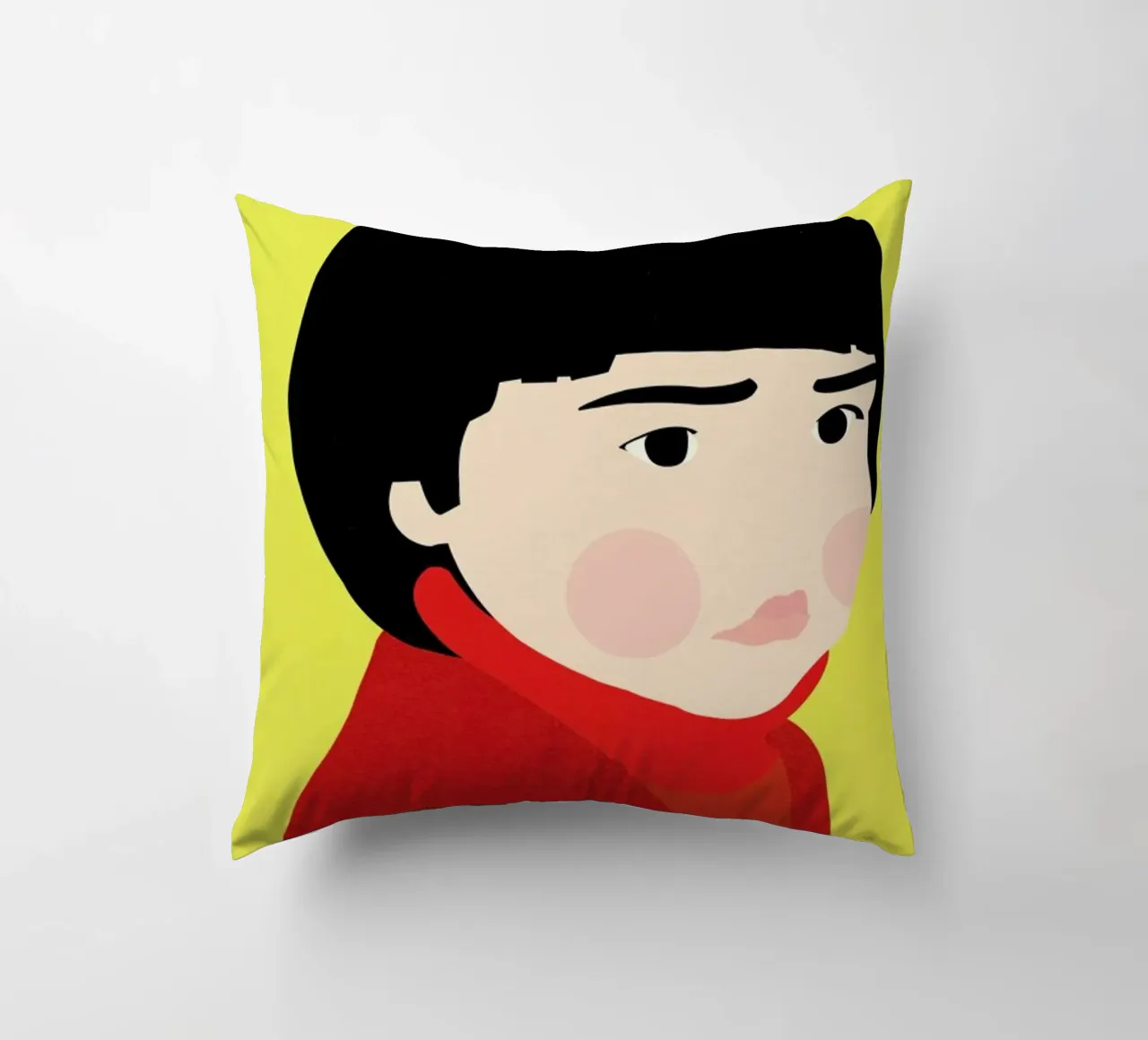 Osaka Girl decorative cushion by Rosi Feist