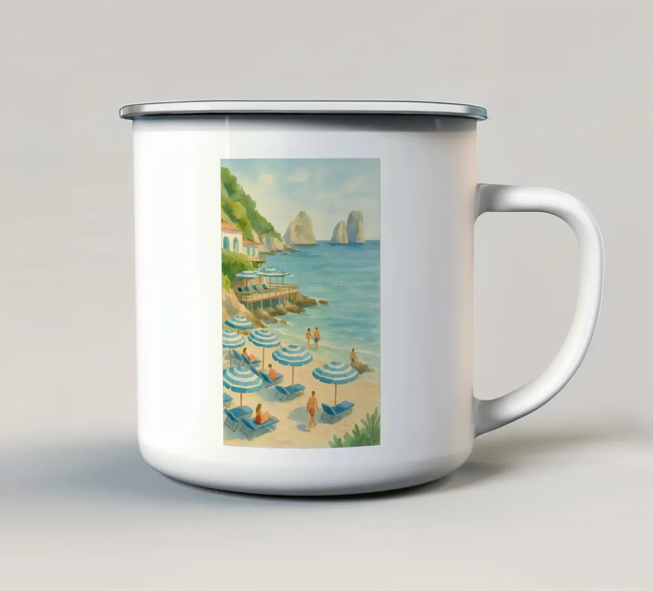 Lido Azzurro – Sommer in Capri tazza in smalto da Grande Bellezza