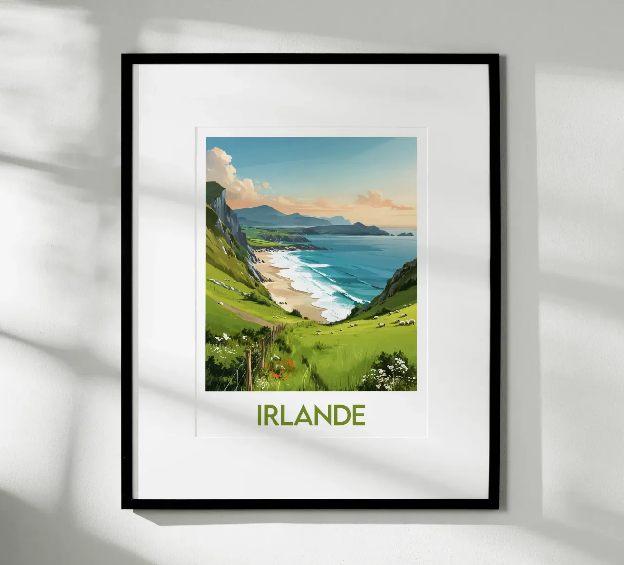 Affiche Irlande poster con telaio in legno da Frame the World