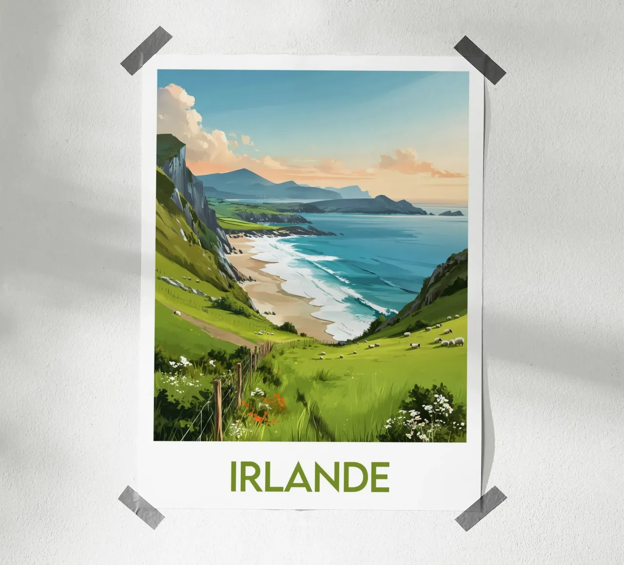 Affiche Irlande poster con telaio in legno da Frame the World