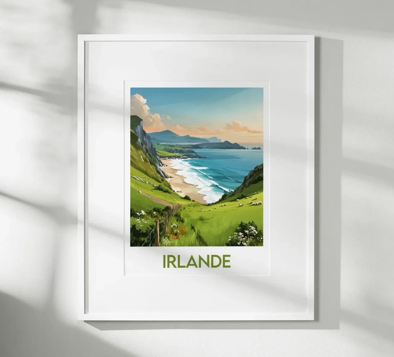 Affiche Irlande poster con telaio in legno da Frame the World