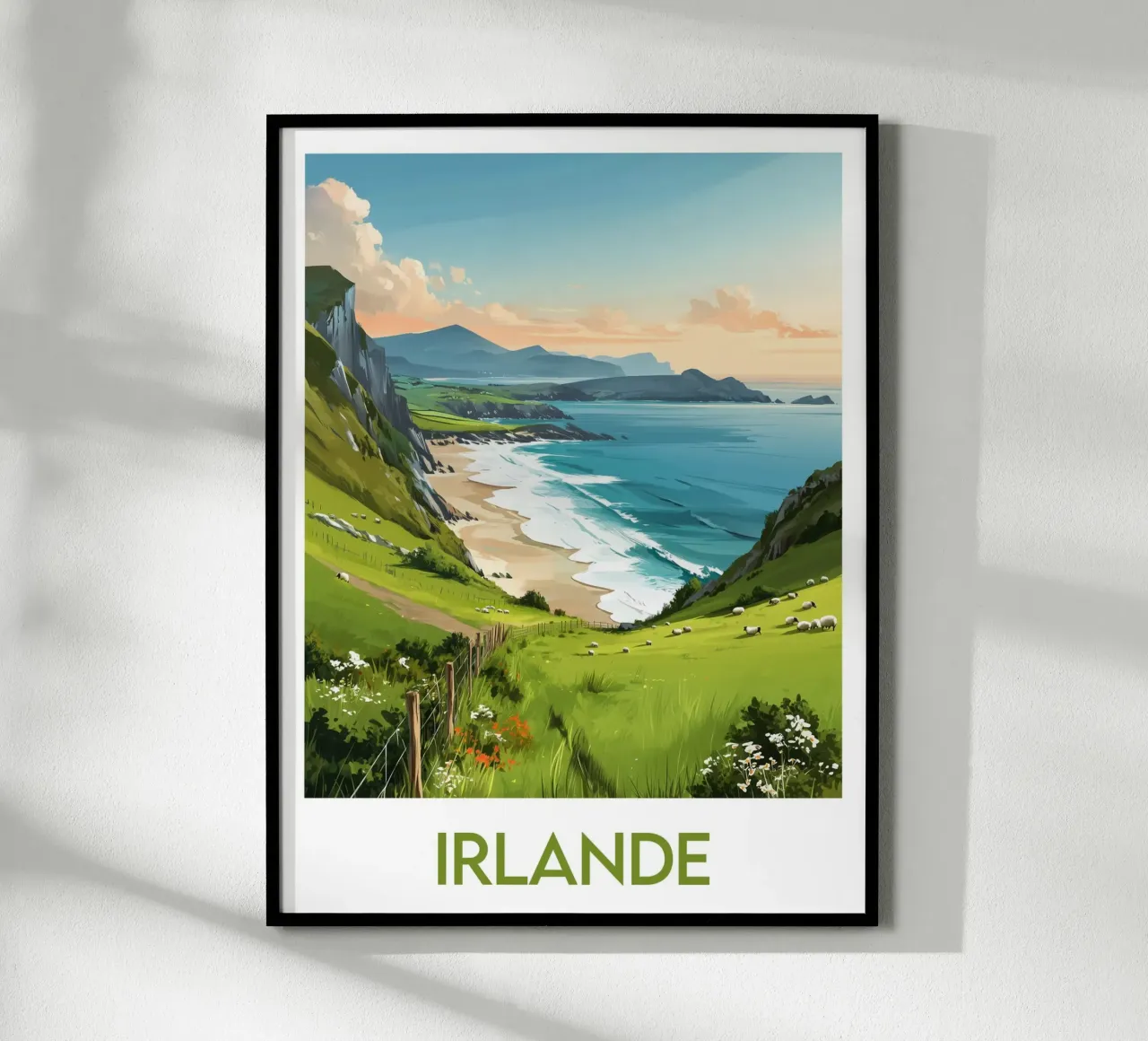 Affiche Irlande poster con telaio in legno da Frame the World