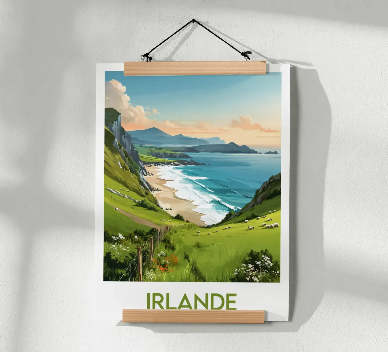 Affiche Irlande poster con telaio in legno da Frame the World