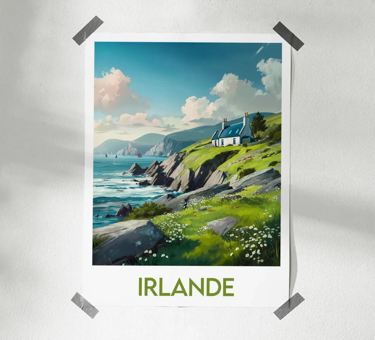 Affiche Irlande carta hahnemühle da Frame the World