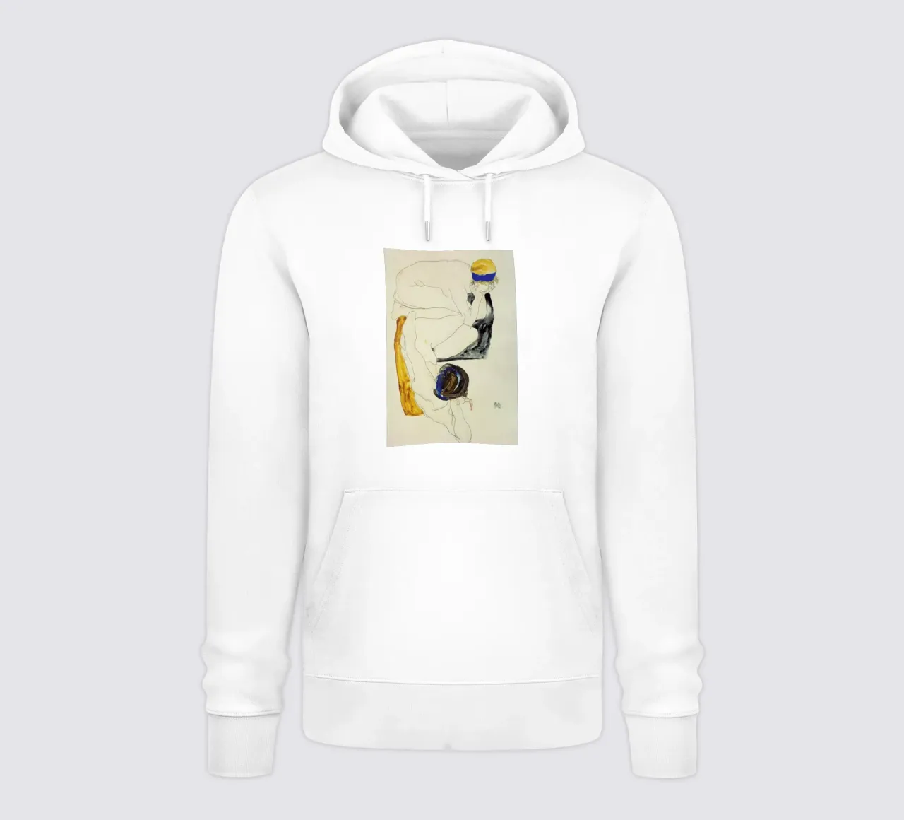 Schiele - Two Lying Figures Hoodie von ARTOTHEK