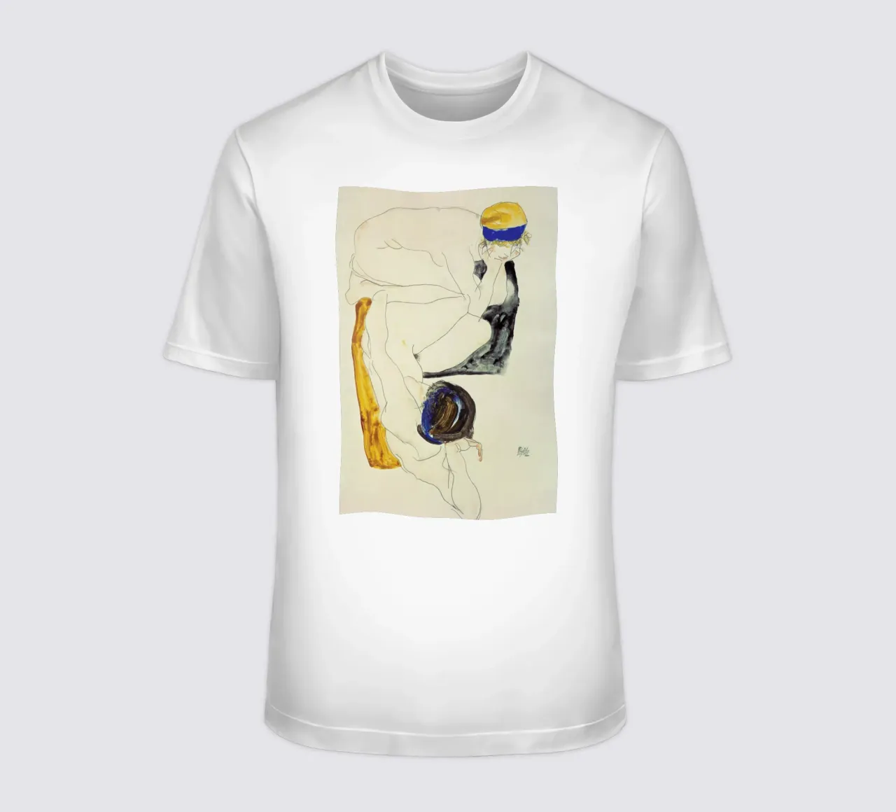 Schiele - Two Lying Figures t-shirt da ARTOTHEK