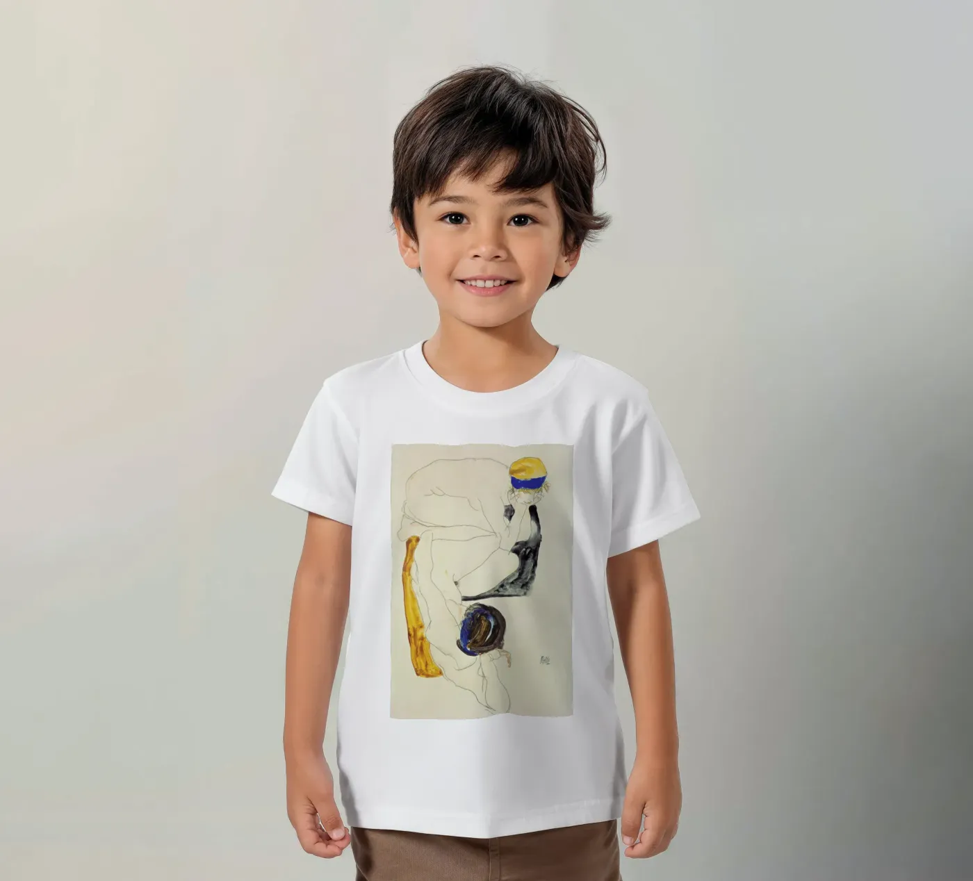 Schiele - Two Lying Figures t-shirt bambini da ARTOTHEK