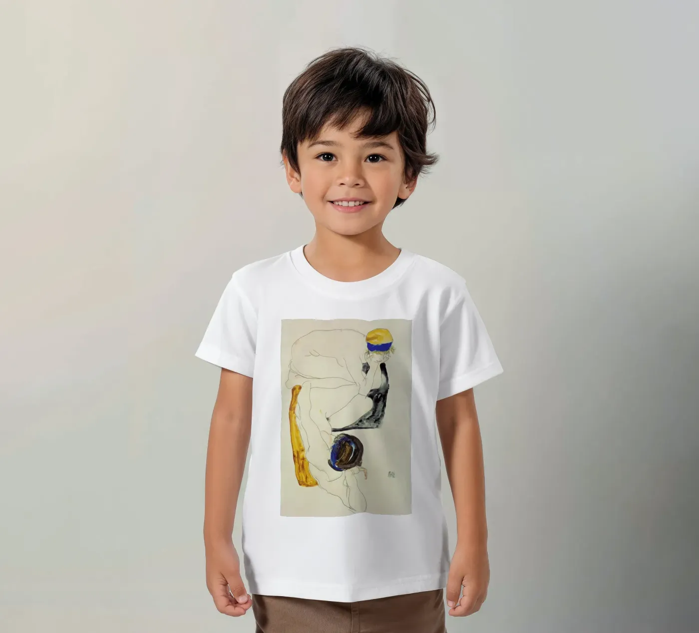 Schiele - Two Lying Figures t-shirt bambini da ARTOTHEK