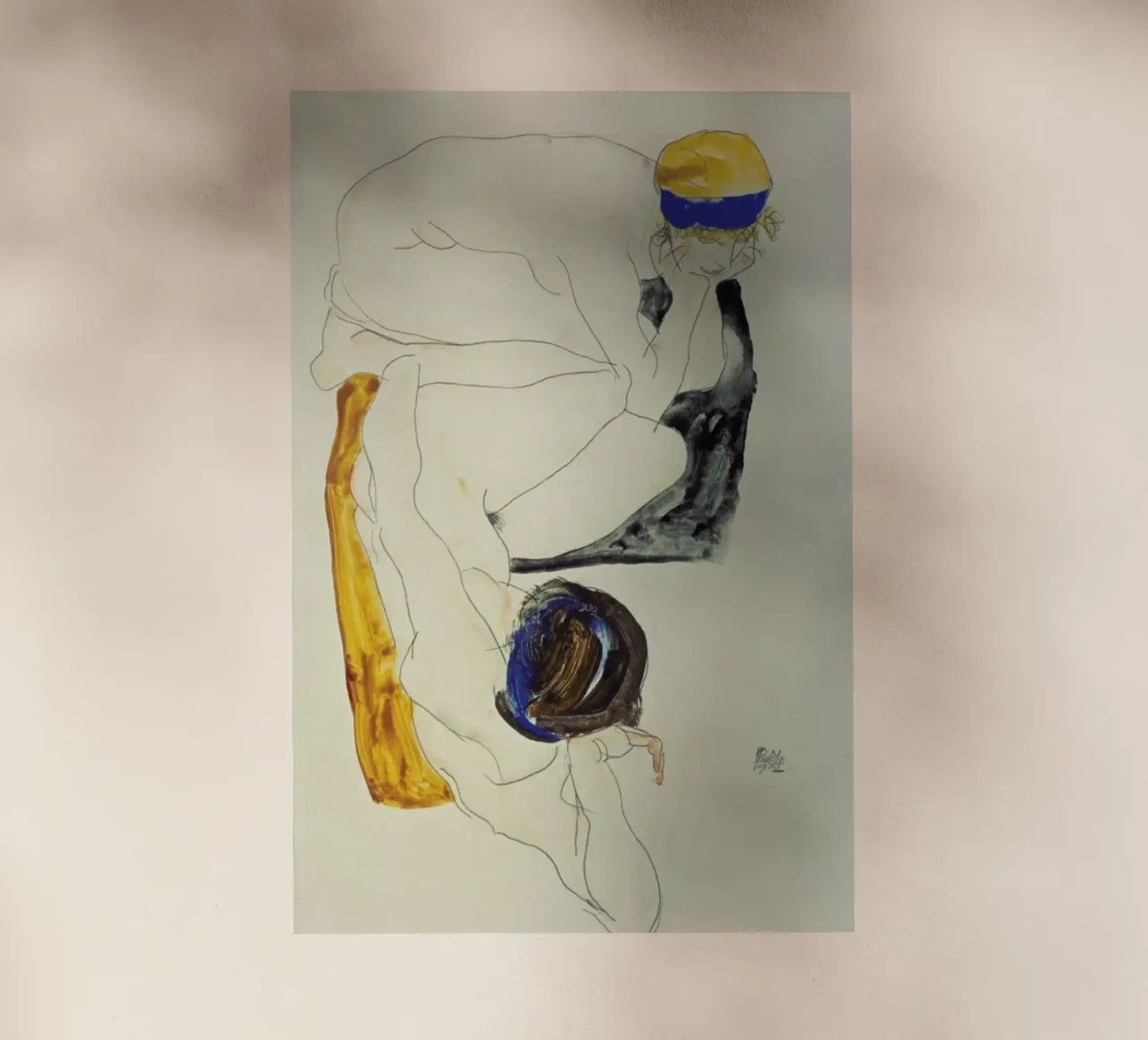 Schiele - Two Lying Figures pellicola backlit da ARTOTHEK