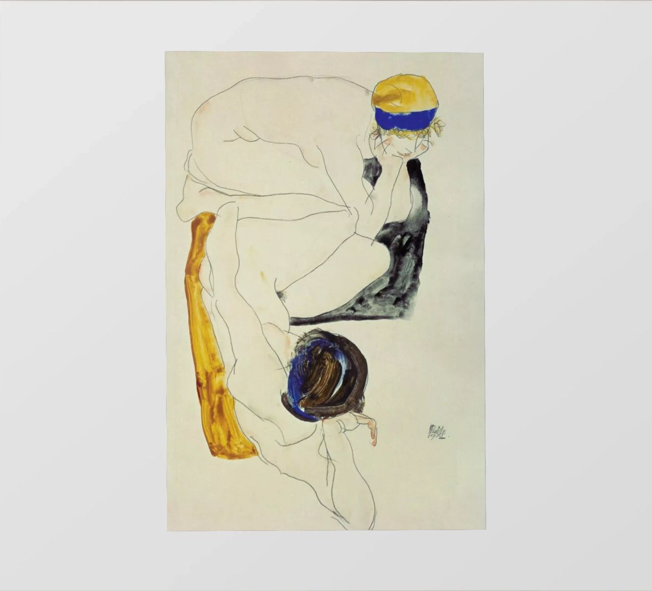 Schiele - Two Lying Figures pellicola backlit da ARTOTHEK
