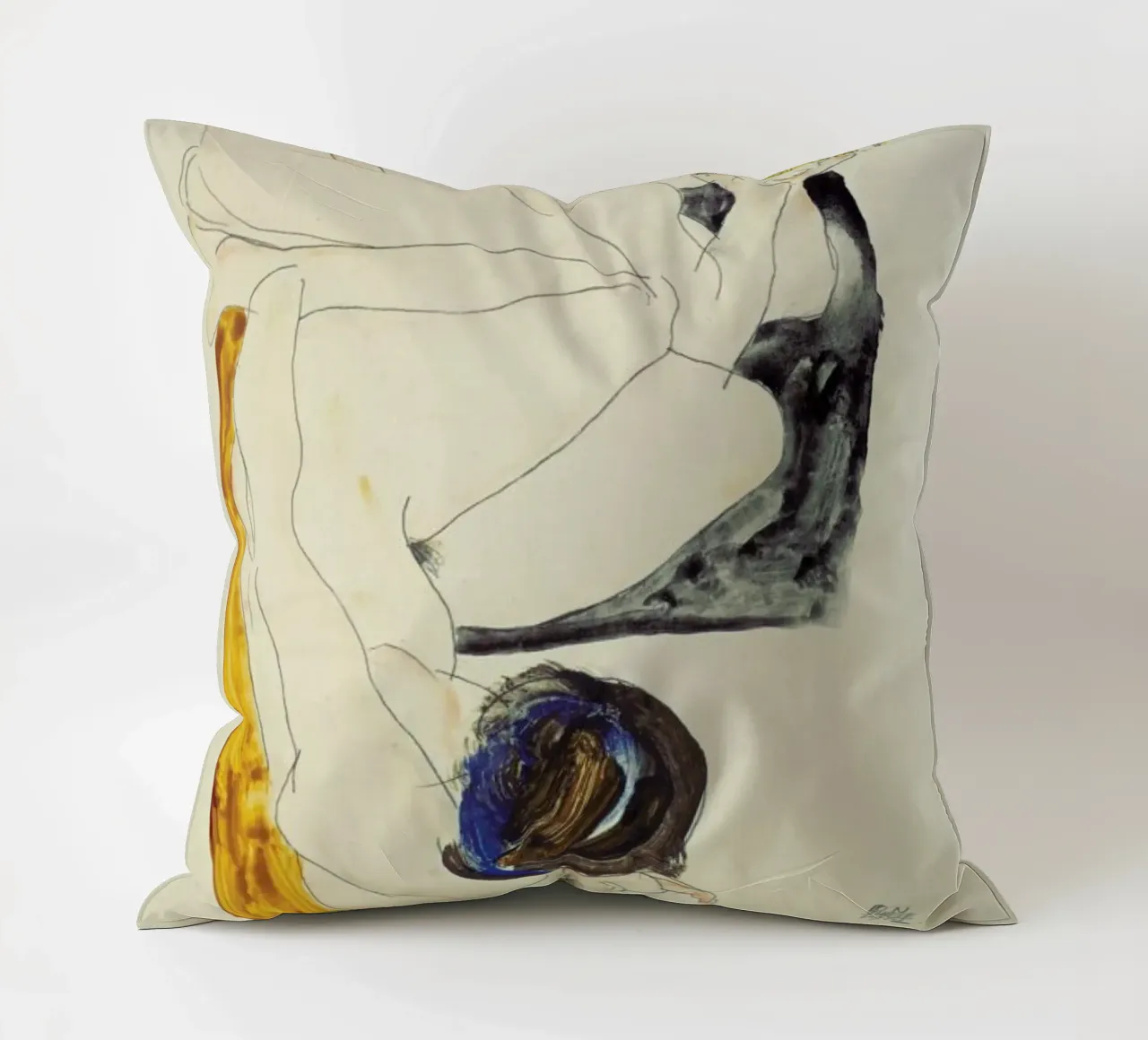 Schiele - Two Lying Figures cuscino da ARTOTHEK